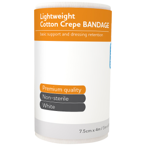 AEROCREPE Light Cotton Crepe Bandage 7.5cm x 4M Wrap/12