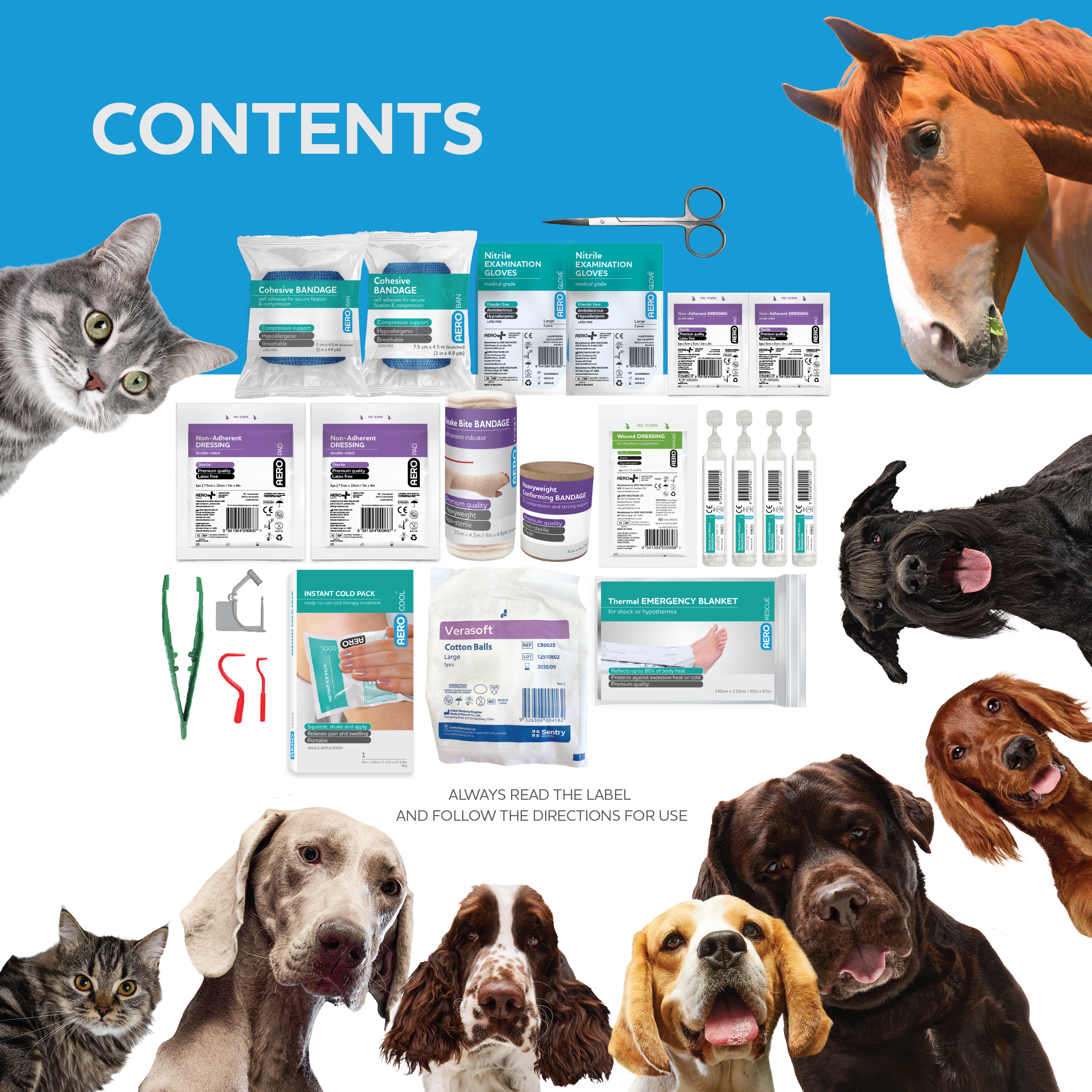 PET Plastic Waterproof First Aid Kit 21 x 7.5 x 13cm - Image 4
