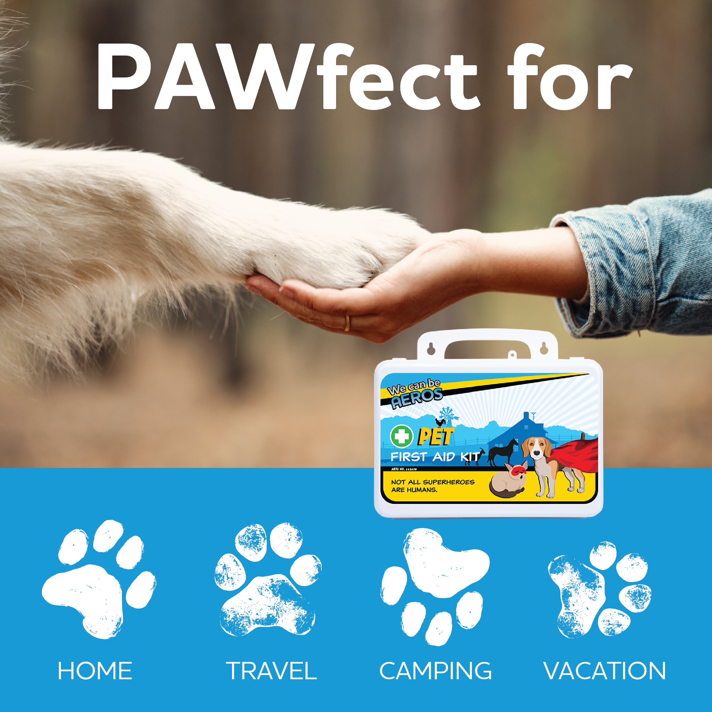 PET Plastic Waterproof First Aid Kit 21 x 7.5 x 13cm - Image 7
