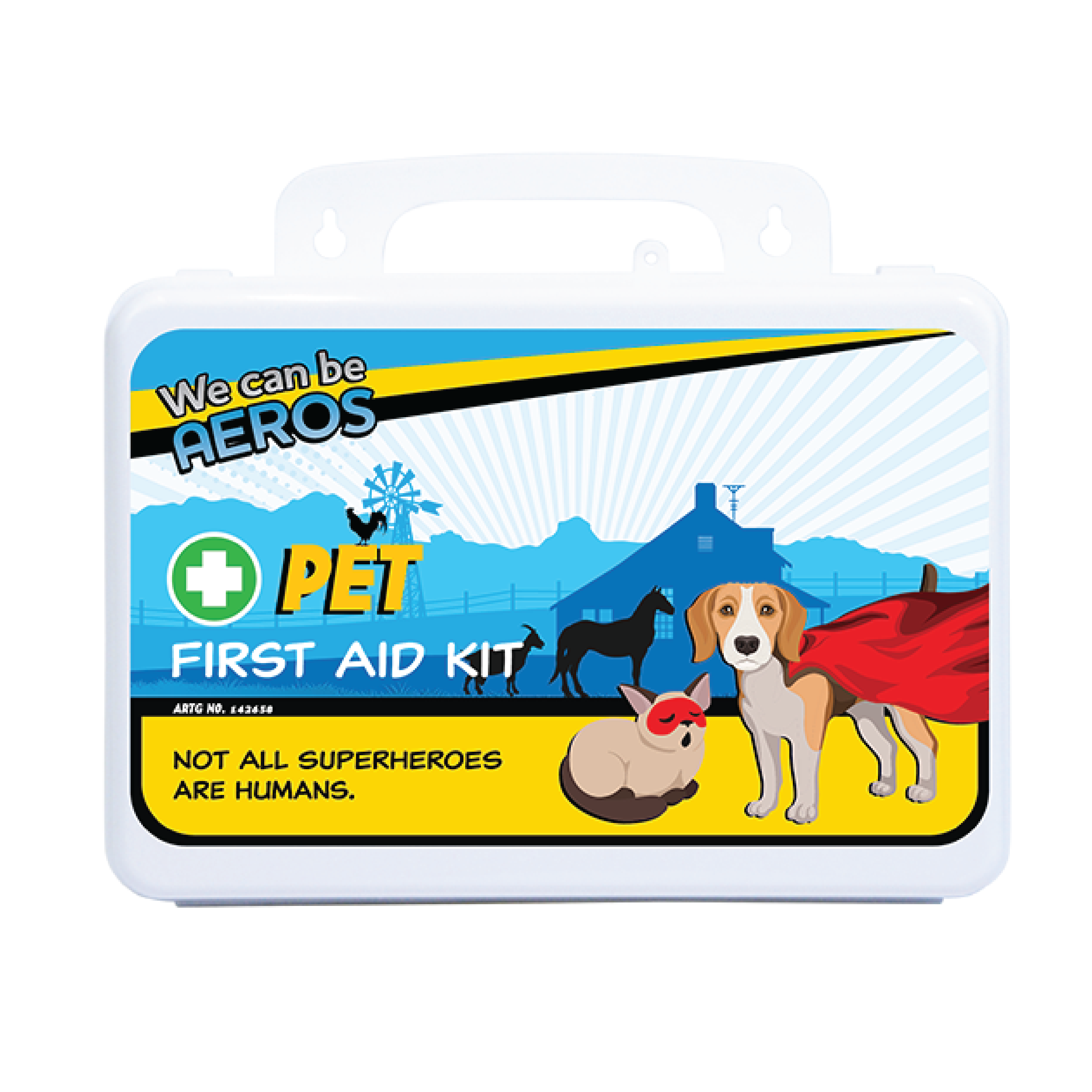 PET Plastic Waterproof First Aid Kit 21 x 7.5 x 13cm - Image 2