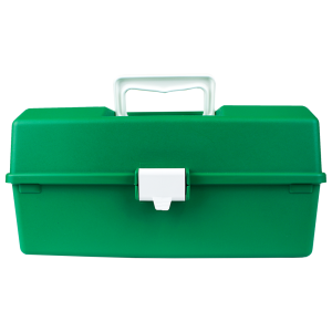 AEROCASE Green Plastic Tacklebox with 1 Tray 16 x 33 x 19cm