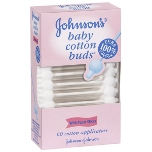 JOHNSON & JOHNSON Contour Cotton Tips Pack/60 Bag/60
