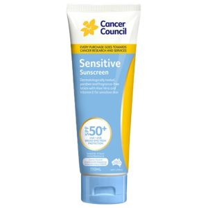 CANCER COUNCIL SPF50+ Sensitive Sunscreen Tube 110mL
